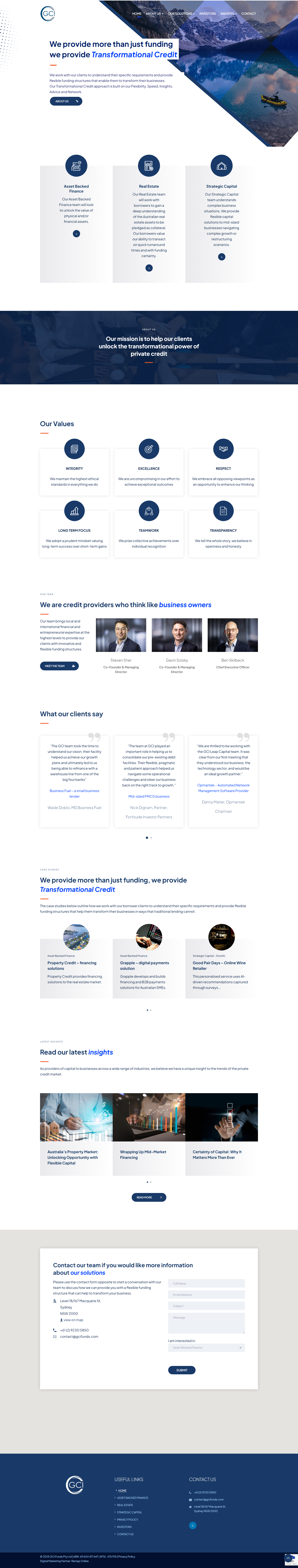 GCI Funds – Transformational Credit