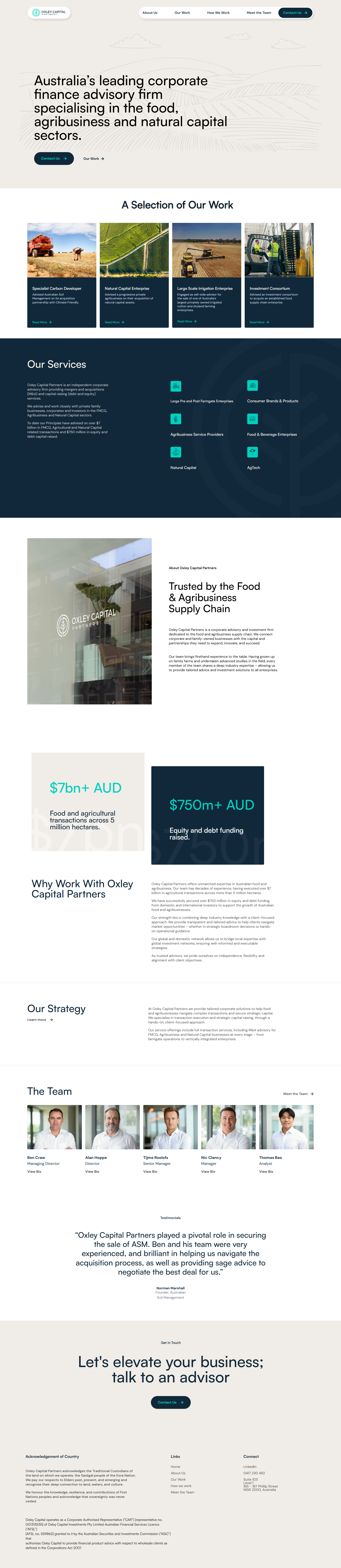 Oxley Capital Partners – Corporate Finance Advisory